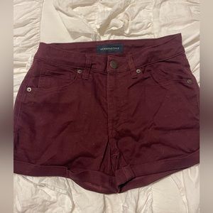 Burgundy size two Aeropostale shorts